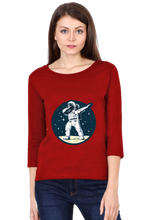 Load image into Gallery viewer, Posing Astronaut - Women&#39;s Round Neck Full Sleeve T-Shirt
