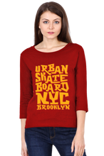 Load image into Gallery viewer, Urban Skate Board NYC - Women&#39;s Round Neck Full Sleeve T-Shirt
