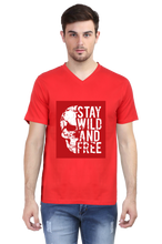 Load image into Gallery viewer, Stay Wild And Free - Men&#39;s V-Neck Half Sleeve T-Shirt
