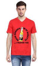 Load image into Gallery viewer, Corona WTF-Men&#39;s V-Neck Half Sleeve T-Shirt
