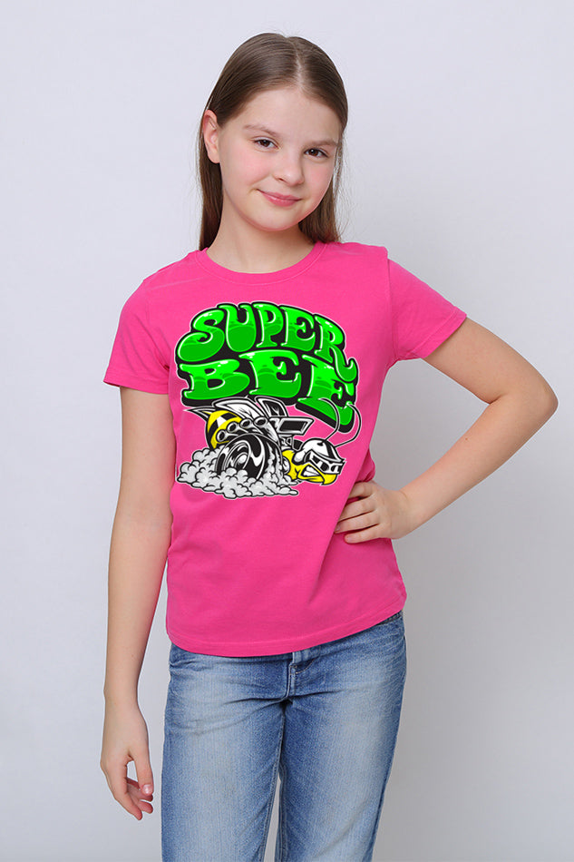Super Bee - Kid's Round Neck Half Sleeve T-Shirt(Girls)