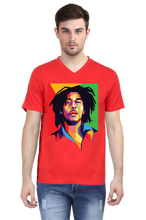 Load image into Gallery viewer, Bob Marley- Men&#39;s V-Neck Half Sleeve T-Shirt
