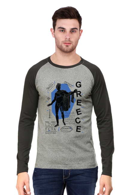 Inspiring Greece - Men's Raglan Full Sleeve T-Shirt