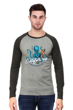 Load image into Gallery viewer, Surfing Octopus - Men&#39;s Raglan Full Sleeve T-Shirt
