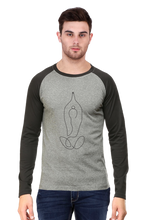 Load image into Gallery viewer, Yoga Line Art - Men&#39;s Raglan Full Sleeve T-Shirt
