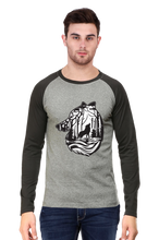 Load image into Gallery viewer, Howling Wolf - Men&#39;s Raglan Full Sleeve T-Shirt
