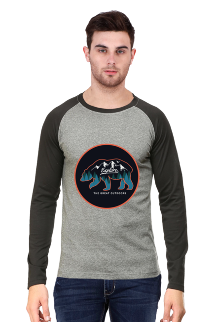 Bear Explore - Men's Raglan Full Sleeve T-Shirt