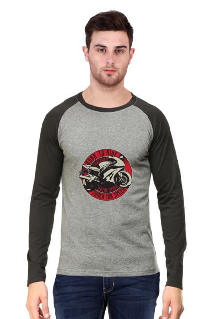 Born to Ride Legendary - Men's Raglan Full Sleeve T-Shirt