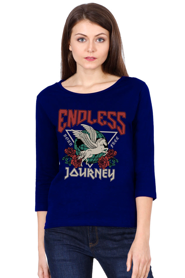 Endless Journey - Women's Round Neck Full Sleeve T-Shirt