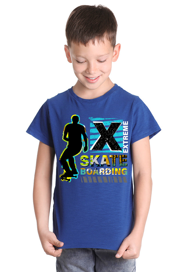Ex-Skate - Kid's Round Neck Half Sleeve T-Shirt (Boys)