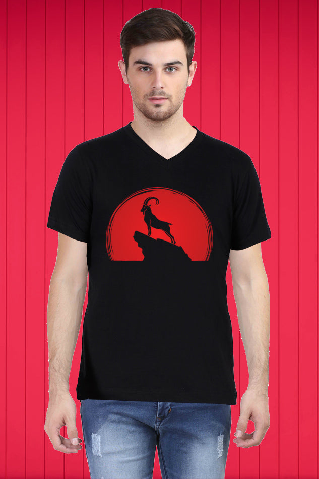 Mountain Thar - Men's V-Neck Half Sleeve T-Shirt