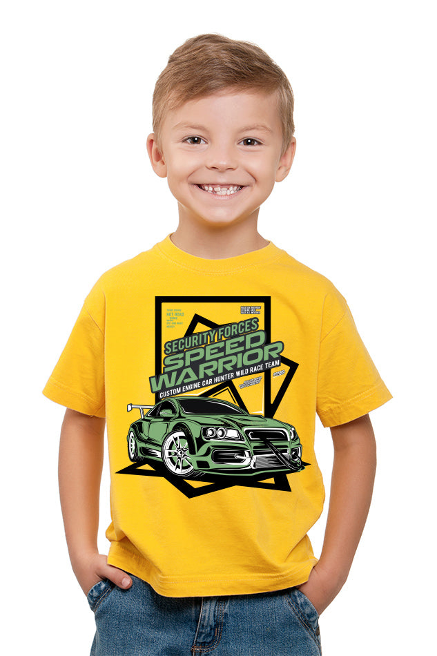 Security Forces Speed - Kid's Round Neck Half Sleeve T-Shirt(Boys)