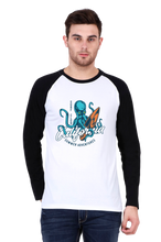 Load image into Gallery viewer, Surfing Octopus - Men&#39;s Raglan Full Sleeve T-Shirt
