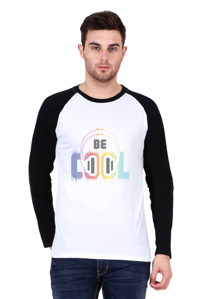 Be Cool with Music - Men's Raglan Full Sleeve T-Shirt