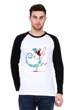 Load image into Gallery viewer, Psychedelic Chameleon - Men&#39;s Raglan Full Sleeve T-Shirt
