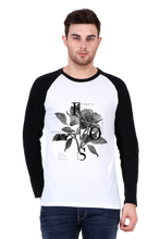 Load image into Gallery viewer, Rose Black - Men&#39;s Raglan Full Sleeve T-Shirt
