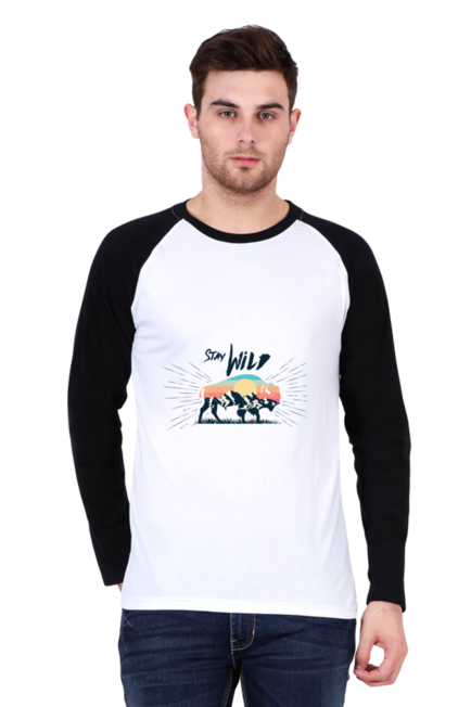 Staywild Bison - Men's Raglan Full Sleeve T-Shirt