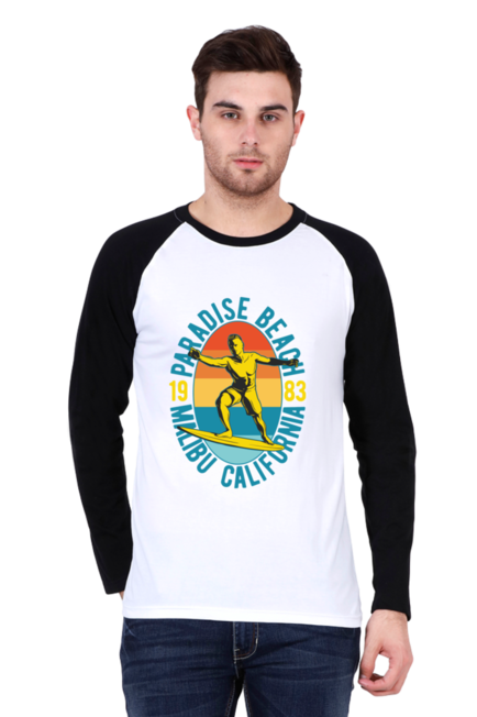 Malibu Paradise Beach - Men's Raglan Full Sleeve T-Shirt