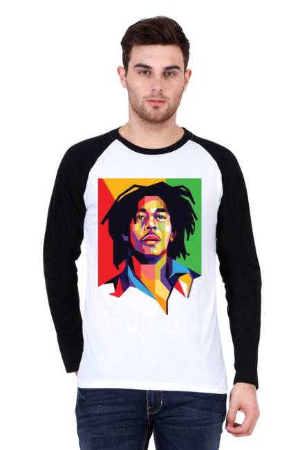 Bob Marley - Men's Raglan Full Sleeve T-Shirt