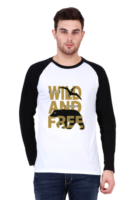 Wild And Free - Men's Raglan Full Sleeve T-Shirt