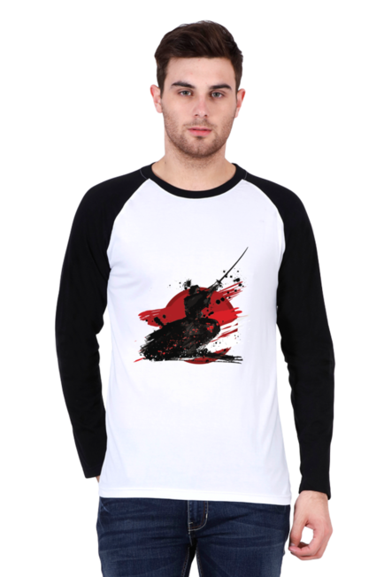 Samurai Warrior - Men's Raglan Full Sleeve T-Shirt