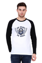 Load image into Gallery viewer, Go Heavy Or Go Home - Men&#39;s Raglan Full Sleeve T-Shirt
