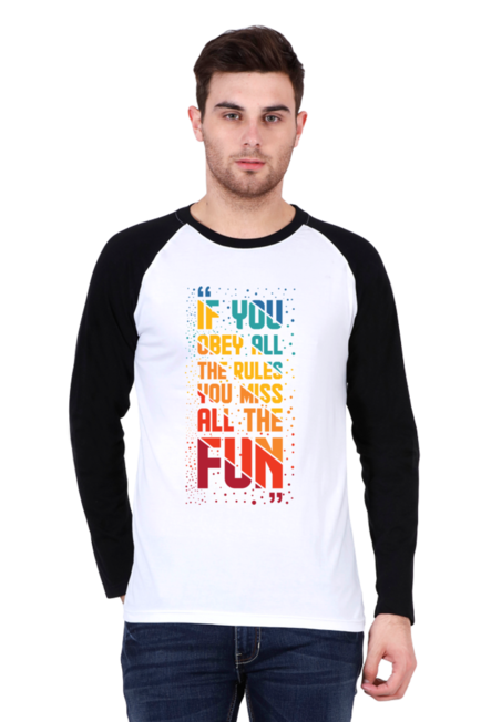 Obey Rules - Men's Raglan Full Sleeve T-Shirt