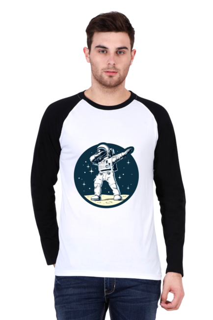 Posing Astronaut - Men's Raglan Full Sleeve T-Shirt