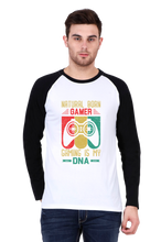 Load image into Gallery viewer, Natural Born Gamer - Men&#39;s Raglan Full Sleeve T-Shirt
