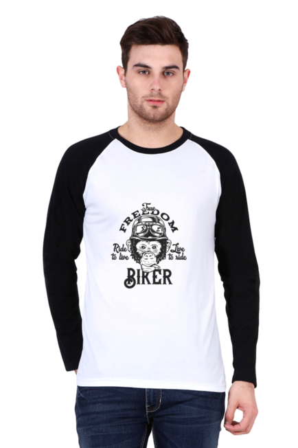 True Freedom Biker - Men's Raglan Full Sleeve T-Shirt