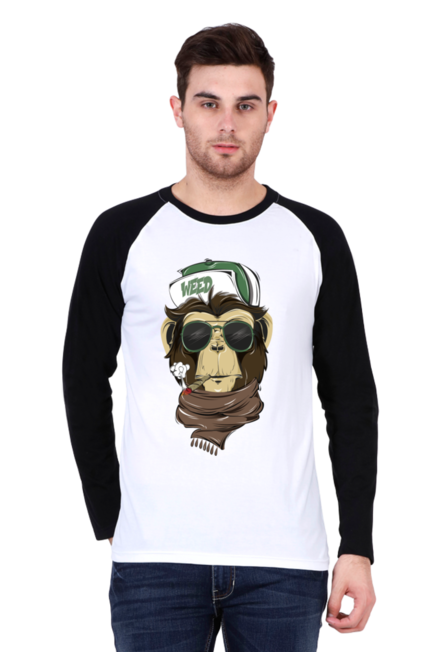 Weed Monkey - Men's Raglan Full Sleeve T-Shirt