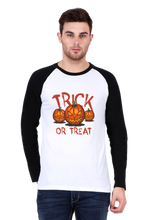 Load image into Gallery viewer, Halloween Trick Or Treat - Men&#39;s Raglan Full Sleeve T-Shirt
