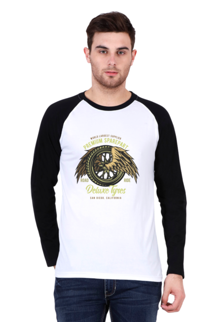 Deluxe Tyres - Men's Raglan Full Sleeve T-Shirt