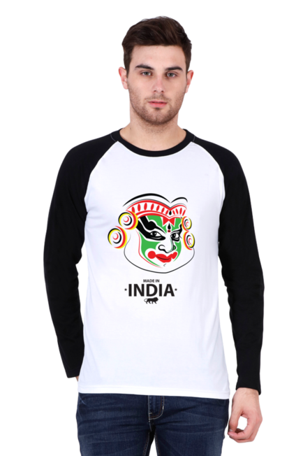 Kathakali Made in India - Men's Raglan Full Sleeve T-Shirt