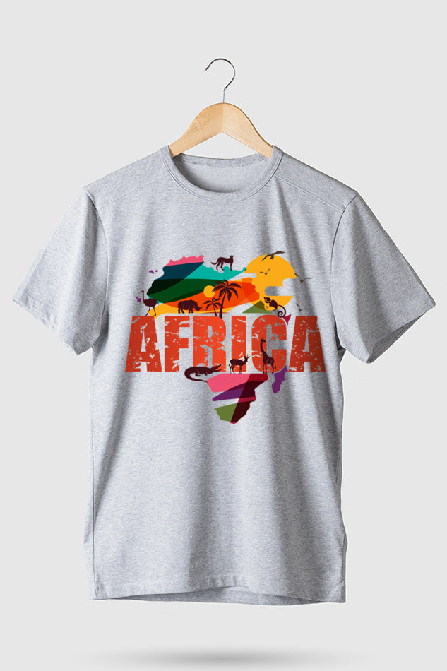 African Wildlife - Men's Round Neck Half Sleeve T-Shirt