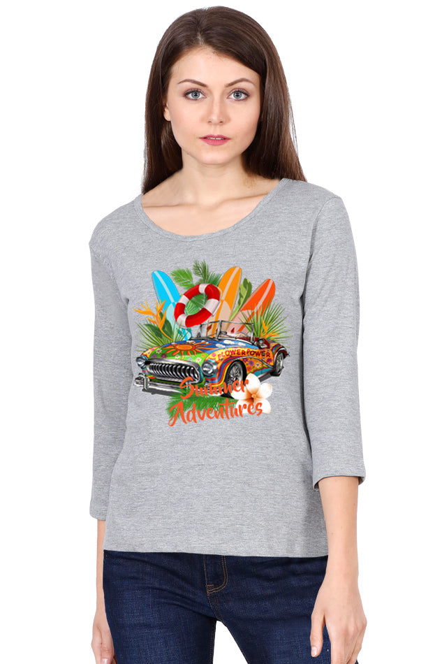 Summer Adventures - Women's Round Neck Full Sleeve T-Shirt