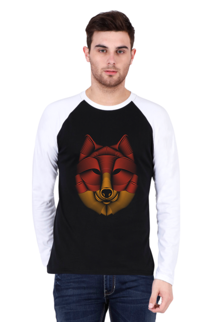 Wolf Head - Men's Raglan Full Sleeve T-Shirt