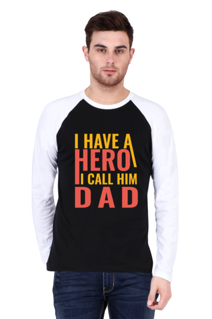 Hero Dad - Men's Raglan Full Sleeve T-Shirt