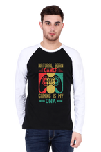 Load image into Gallery viewer, Natural Born Gamer - Men&#39;s Raglan Full Sleeve T-Shirt
