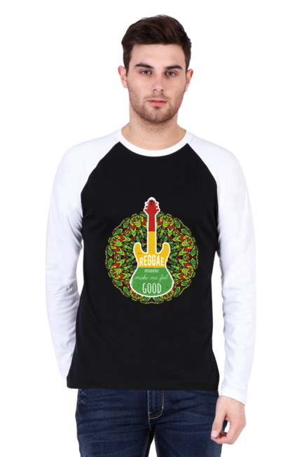 Raggae Music - Men's Raglan Full Sleeve T-Shirt