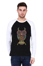 Load image into Gallery viewer, Psychedelic Owl - Men&#39;s Raglan Full Sleeve T-Shirt
