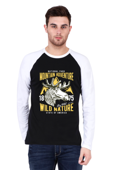 Mountain Adventure - Men's Raglan Full Sleeve T-Shirt