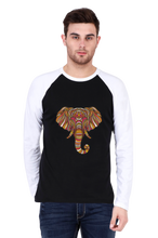 Load image into Gallery viewer, Afro Elephant - Men&#39;s Raglan Full Sleeve T-Shirt
