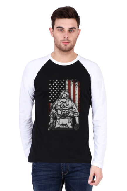 American Army - Men's Raglan Full Sleeve T-Shirt