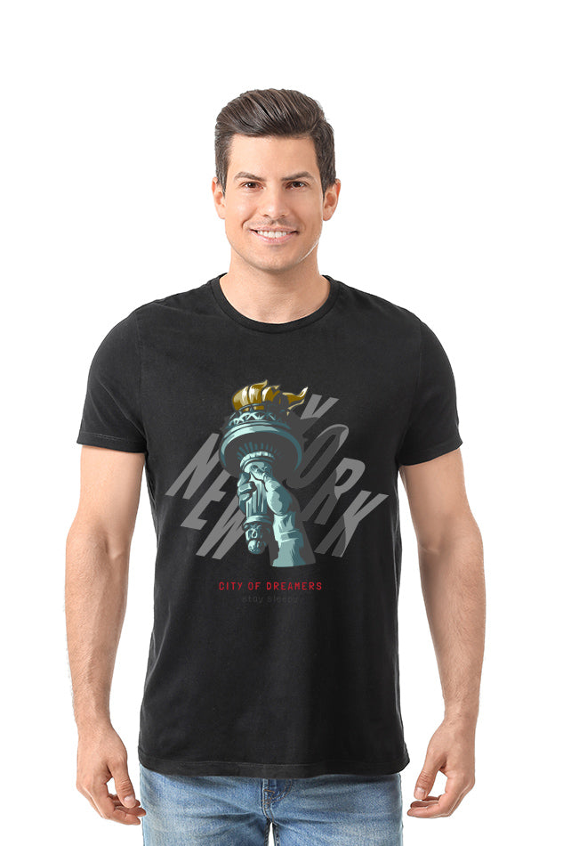 New York Dreamers - Men's Round Neck Half Sleeve T-Shirt
