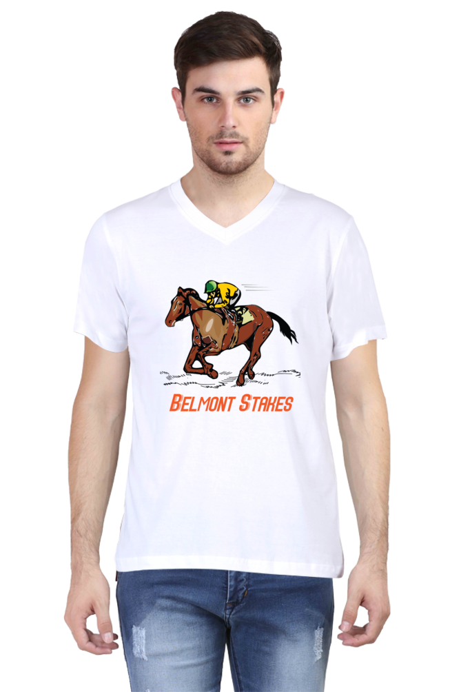 Belmont Stakes - Men's V-Neck Half Sleeve T-Shirt