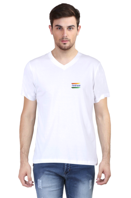 Indian - Men's V-Neck Half Sleeve T-Shirt