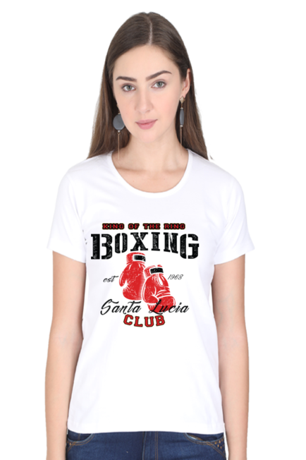 Boxing - Women's Round Neck Half Sleeve T-Shirt