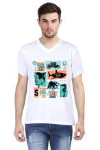 Load image into Gallery viewer, Ocean Life- Men&#39;s V-Neck Half Sleeve T-Shirt
