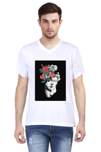 Load image into Gallery viewer, Head Roses - Men&#39;s V-Neck Half Sleeve T-Shirt
